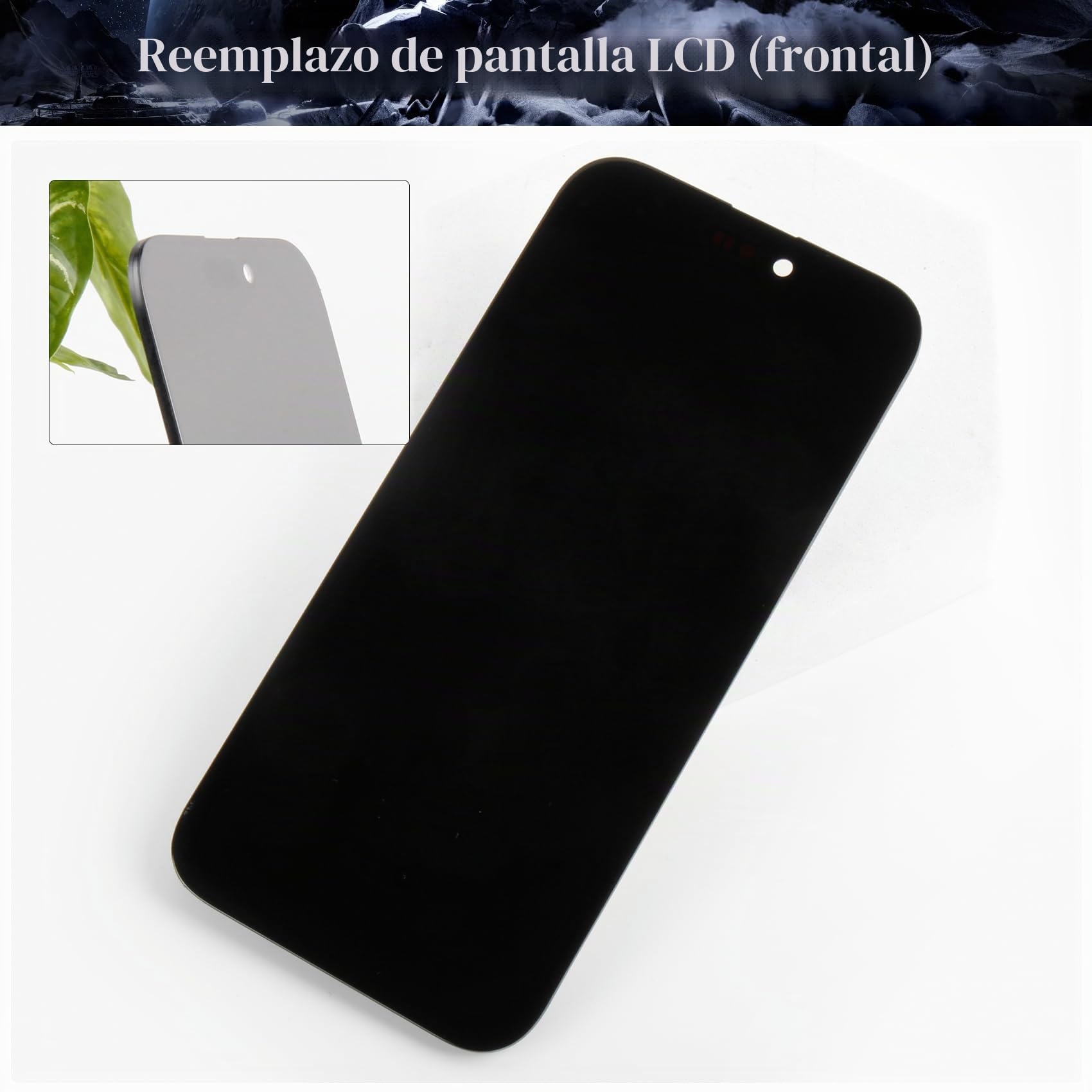 SRJTEK Incell - Pantalla LCD para iPhone 16 Pro Max para iPhone 16 Pro Max A3296, A3084, A3295, A3297, pantalla táctil digitalizadora (negro)