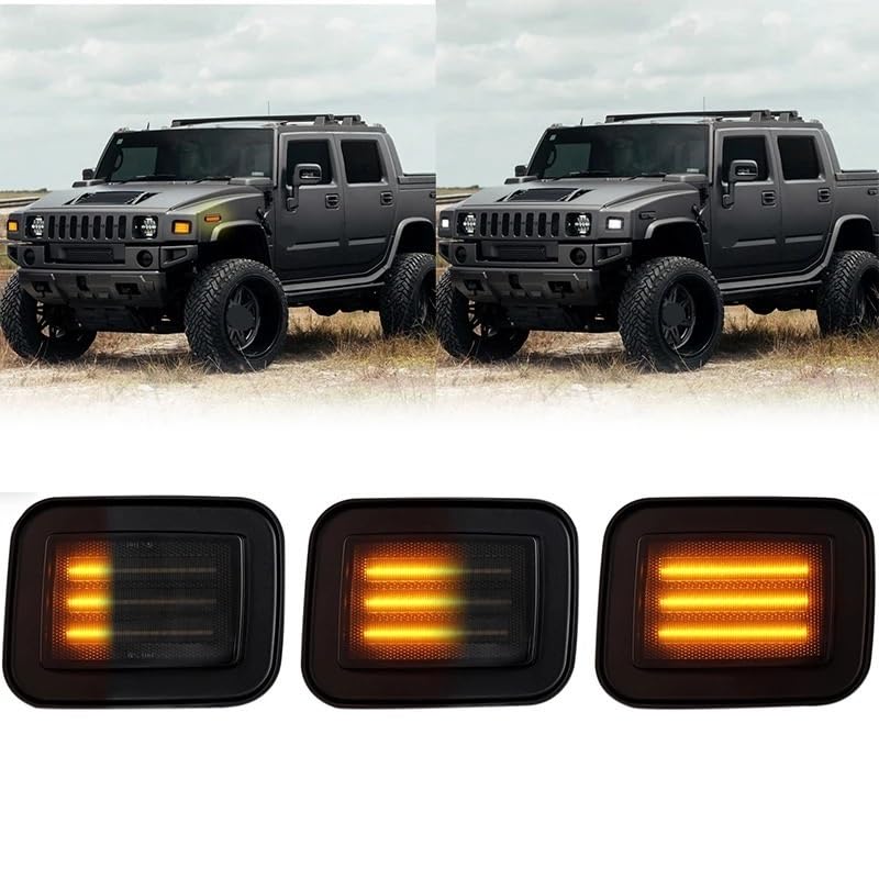 Luces LED dinámicas para parachoques Hummer H2 que eliminan la baja visibilidad frontal 3