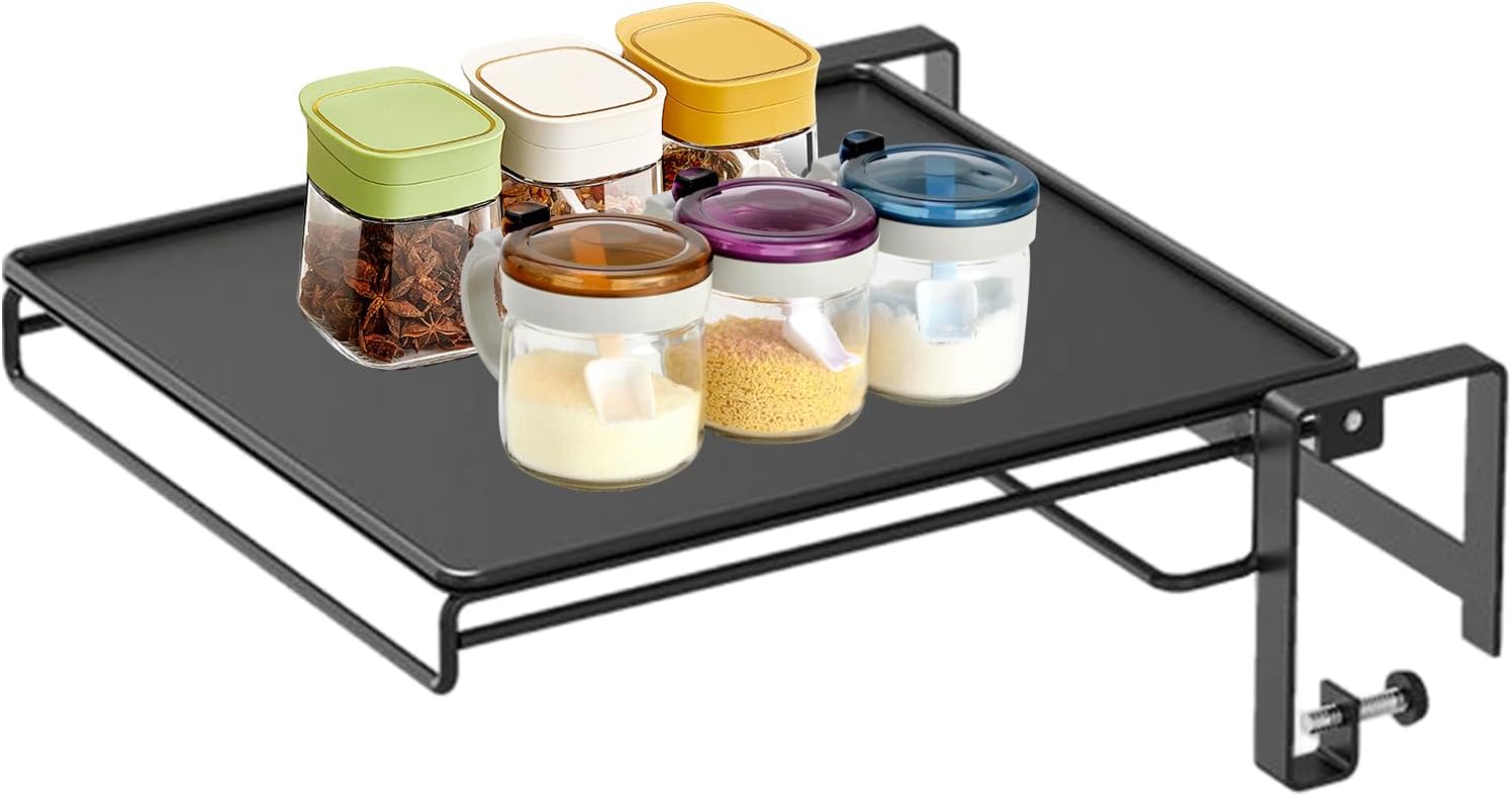 Wall Mounted Folding Table, Floating Workbench Exterior, Space-Saving Kitchen Auxiliary Table, Metal Construction Sturdy, Wall Desk Storage Accessory, Laundry Office Balcony Bedroom Studio Use