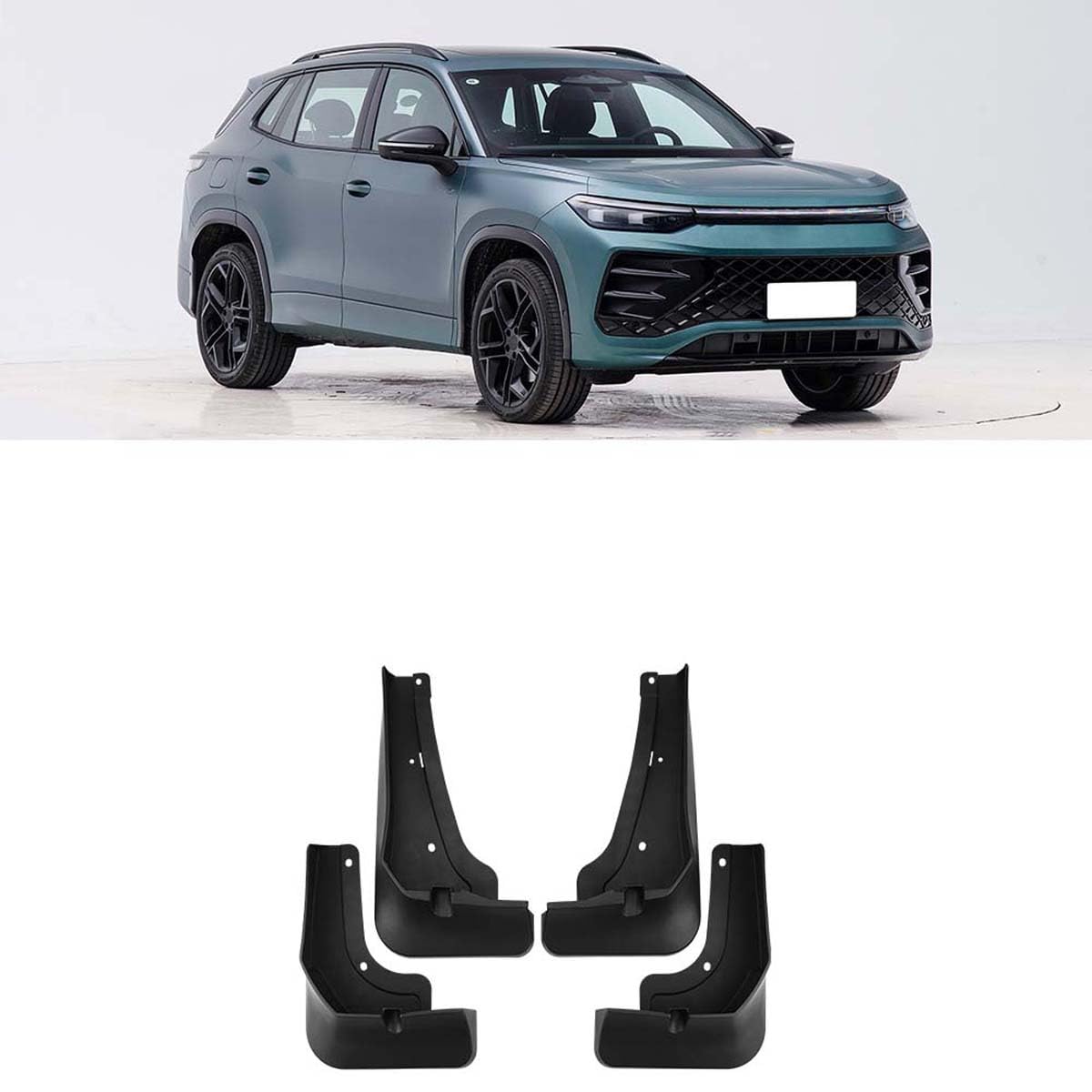 Faldones para el barro de los coches VW Tayron L 2025: accesorios exteriores imprescindibles