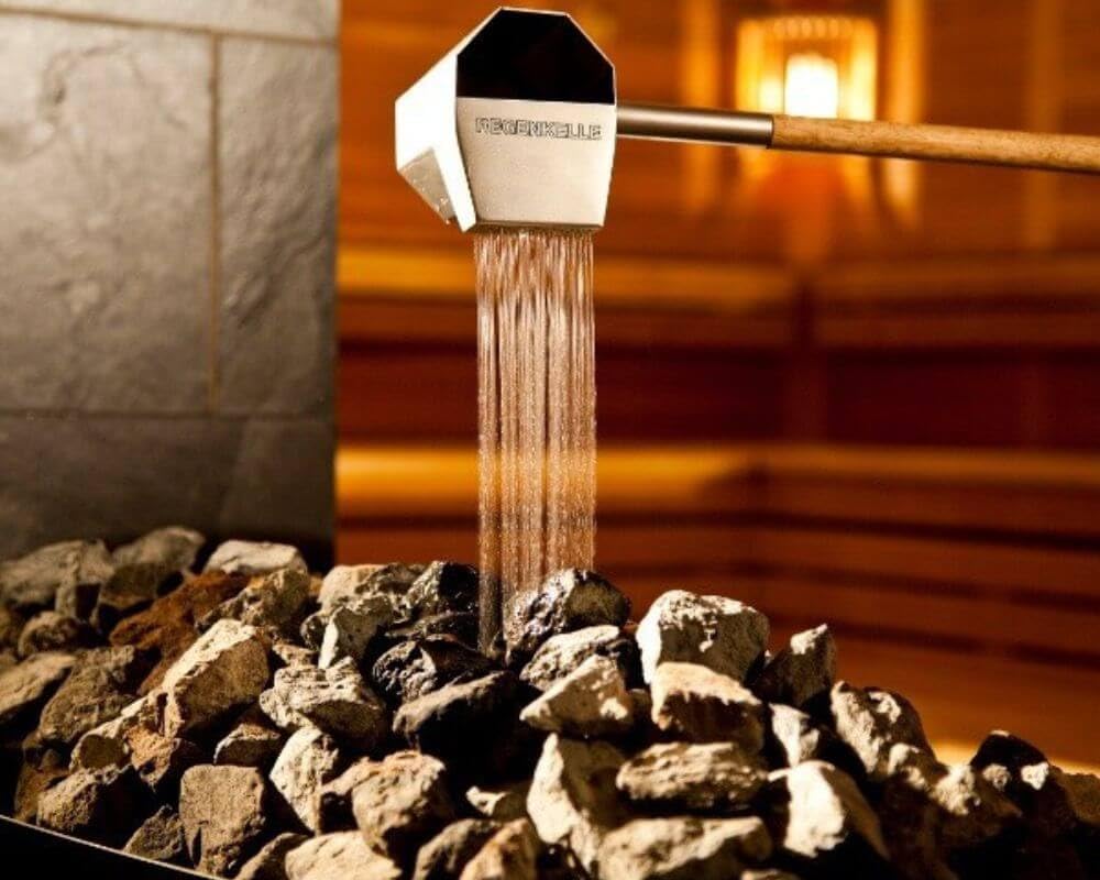 Cazzuola per sauna a pioggia, piccola variante