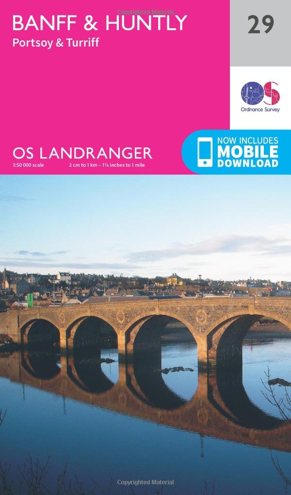 Ordnance Survey Red/Green Landranger Map Banff & Huntly, Portsoy & T Size 029