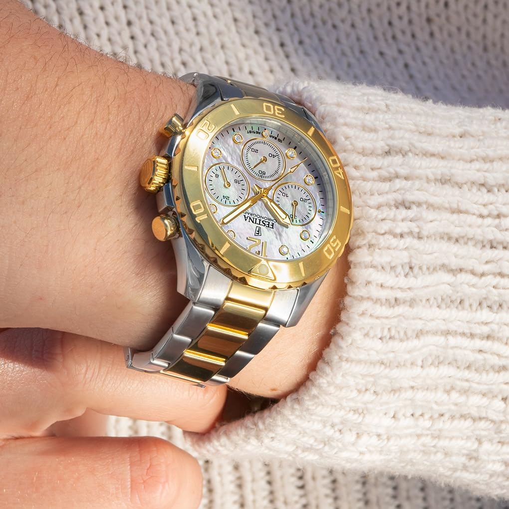 Festina Damenuhr Analog aus Edelstahl 316l Multi