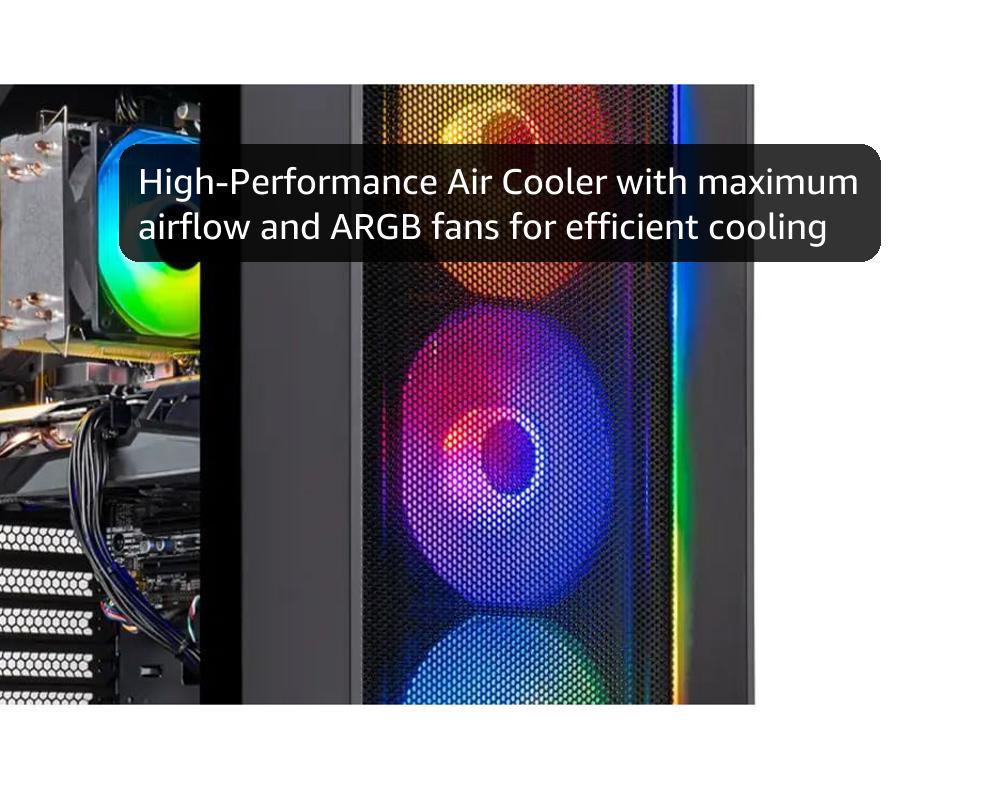 Skytech Nebula Gaming PC Desktop, Intel i5 13400F 2.5 GHz (4.6GHz Turbo), NVIDIA RTX 3050 6GB, 1TB NVMe SSD, 16GB DDR4 RAM 3200, 650W Gold PSU, Wi-Fi, Win 11