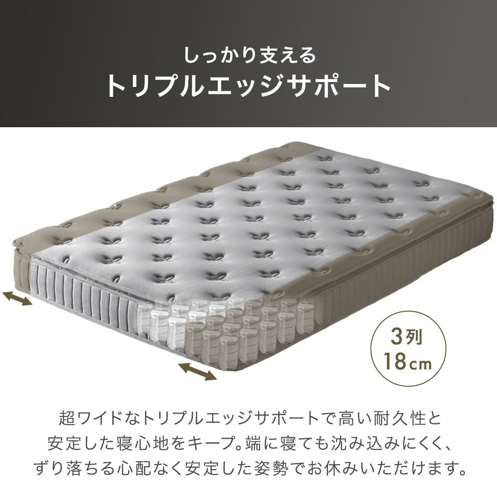Amazon.co.jp: タンスのゲン マットレス ダブル 極厚22cm 贅沢ホテル