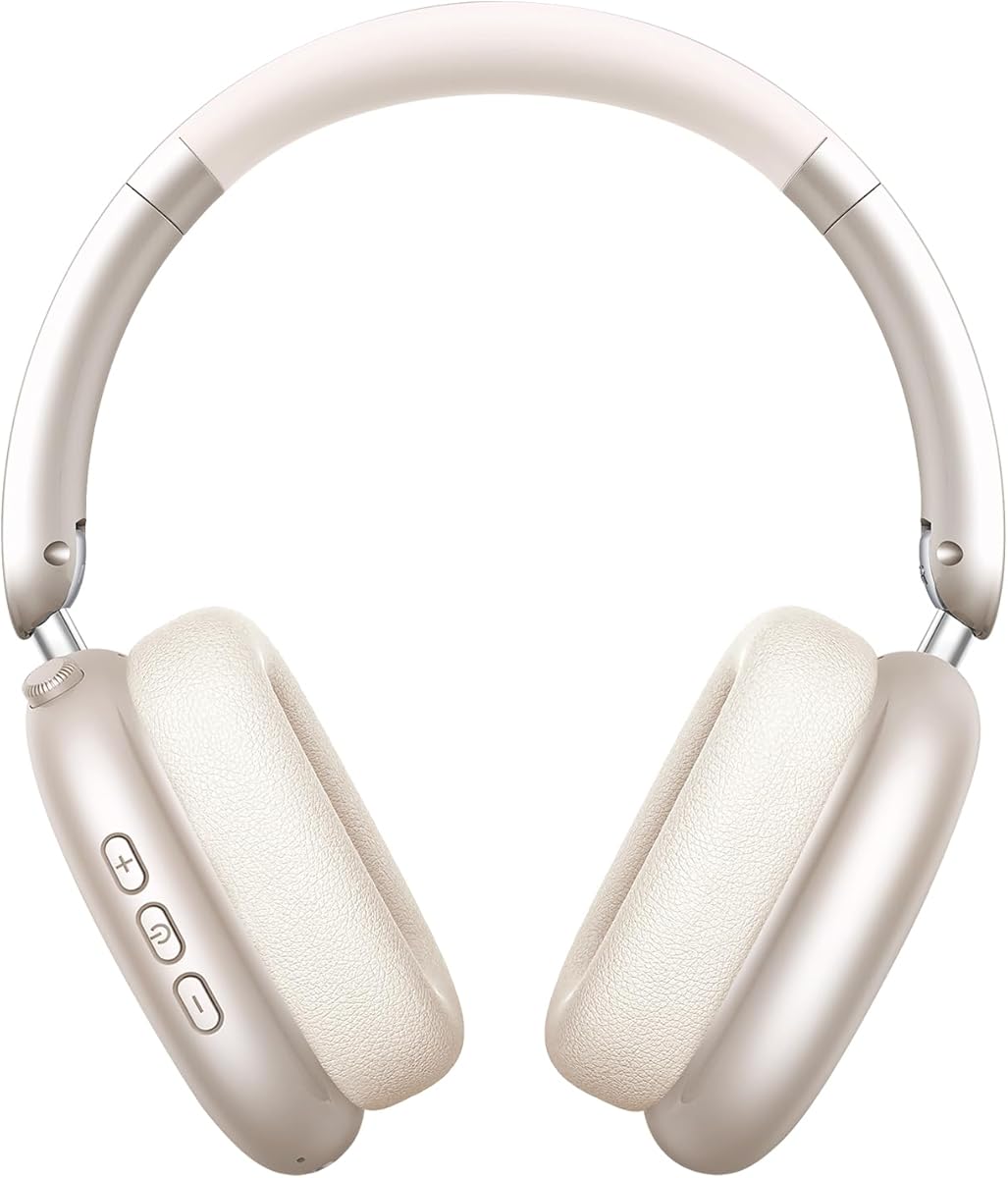 Wentronic Y01 Noise-Cancelling-Kopfhörer, Kabellose Over-Ear-Kopfhörer, Bluetooth 5.3, Hi-Res Sound, 48h Wiedergabe, faltbar, mit Mikrofon für iOS/Android/PC – Sternenlicht