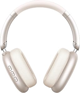 Wentronic Y01 Wireless Noise Canceling Headphones Bluetooth 5.3 Over Ear Headphones with Microphone, Hi-Res Audio, 48H Playtime, Foldable Comfortable Earpads,Compatible with iOS,Android,PC, Starlight
