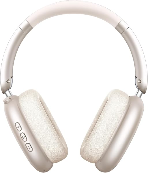 Wentronic Y01 Noise Cancelling Headphones, Wireless Over-Ear Headphones, Bluetooth 5.3, Hi-Res Sound, 48H Playback, Foldable with Microphone for iOS/Android/PC - Starlight - 1