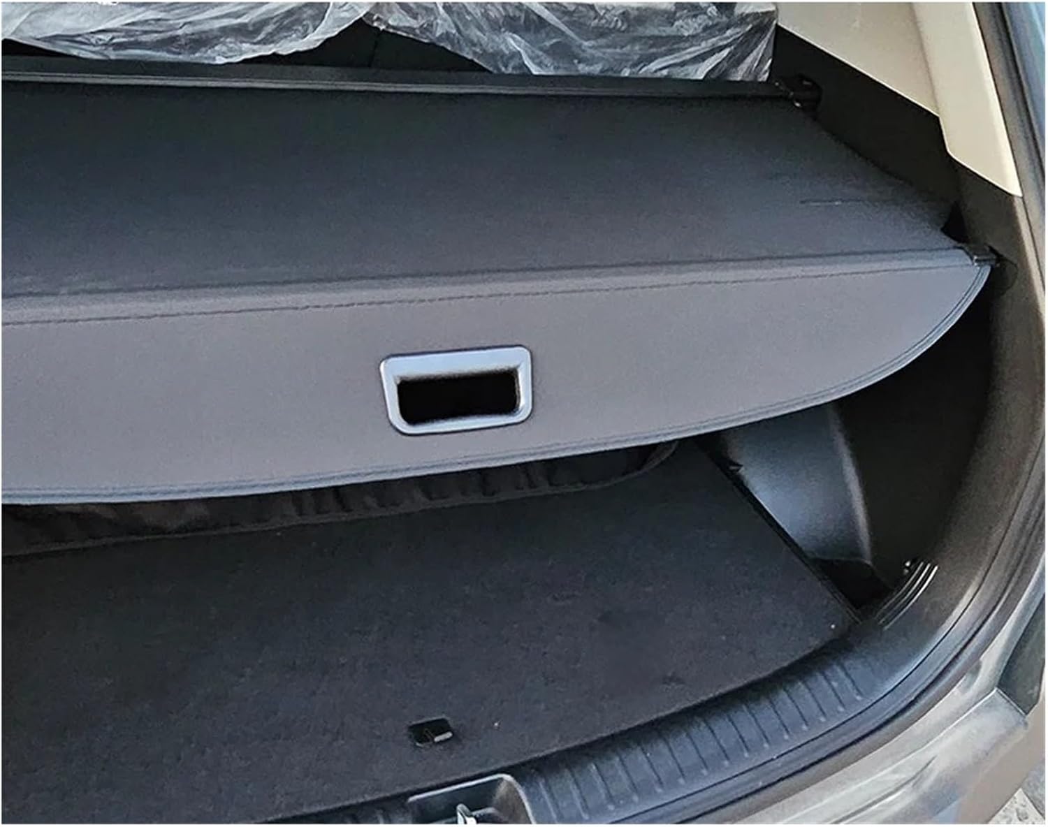 Retractable Trunk Cargo Cover Compatible with Kia Seltos 2024 Parcel Rack Anti-Peeping Shield Privacy Auto Accessories | Leather
