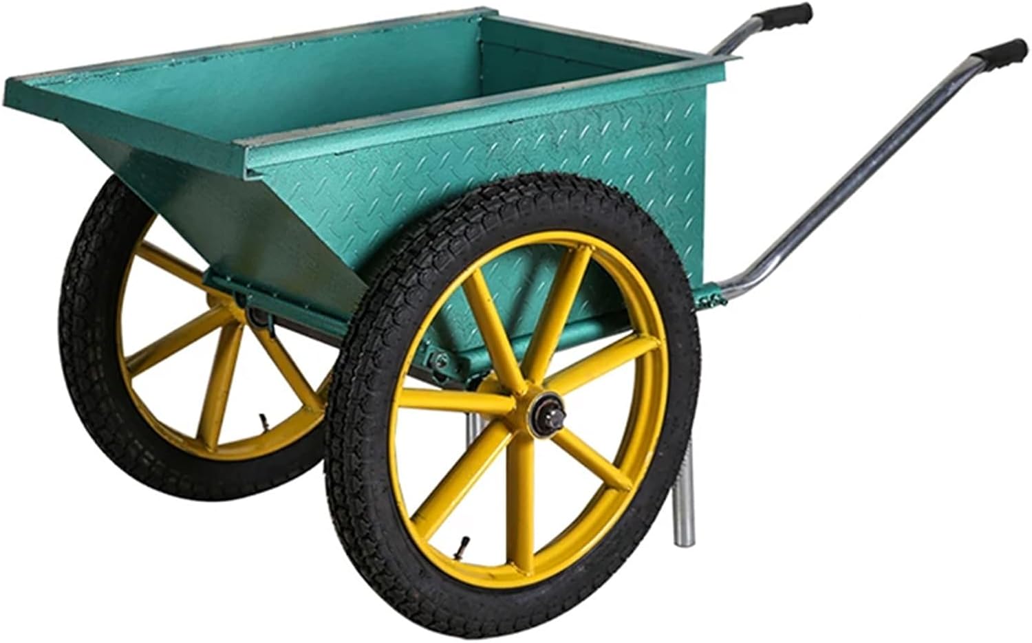 Wagon Cart, Garden Cart, Garden Wheelbarrow Cart, Wheelbarrow Cart with 2 Wheels, Cart Heavy Duty with All-Terrain Wheels, for Farm, Gardening Planting, Green