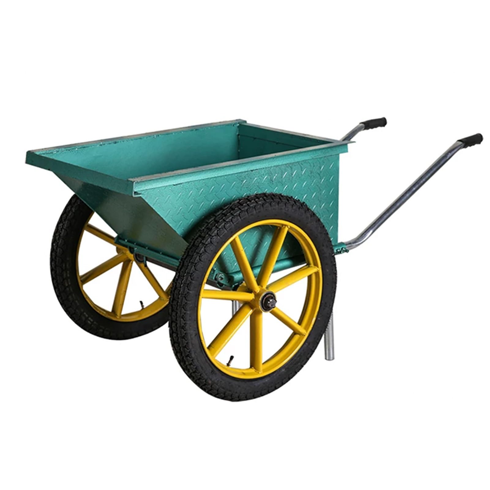 Wózek Ogrodowy, Taczka Budowlana, WóZek RęCzny Z 2 Kołami, Wózek Heavy Duty Z Kołami Terenowymi, Do Gospodarstwa Rolnego, Sadzenia W Ogrodnictwie, Zielony
