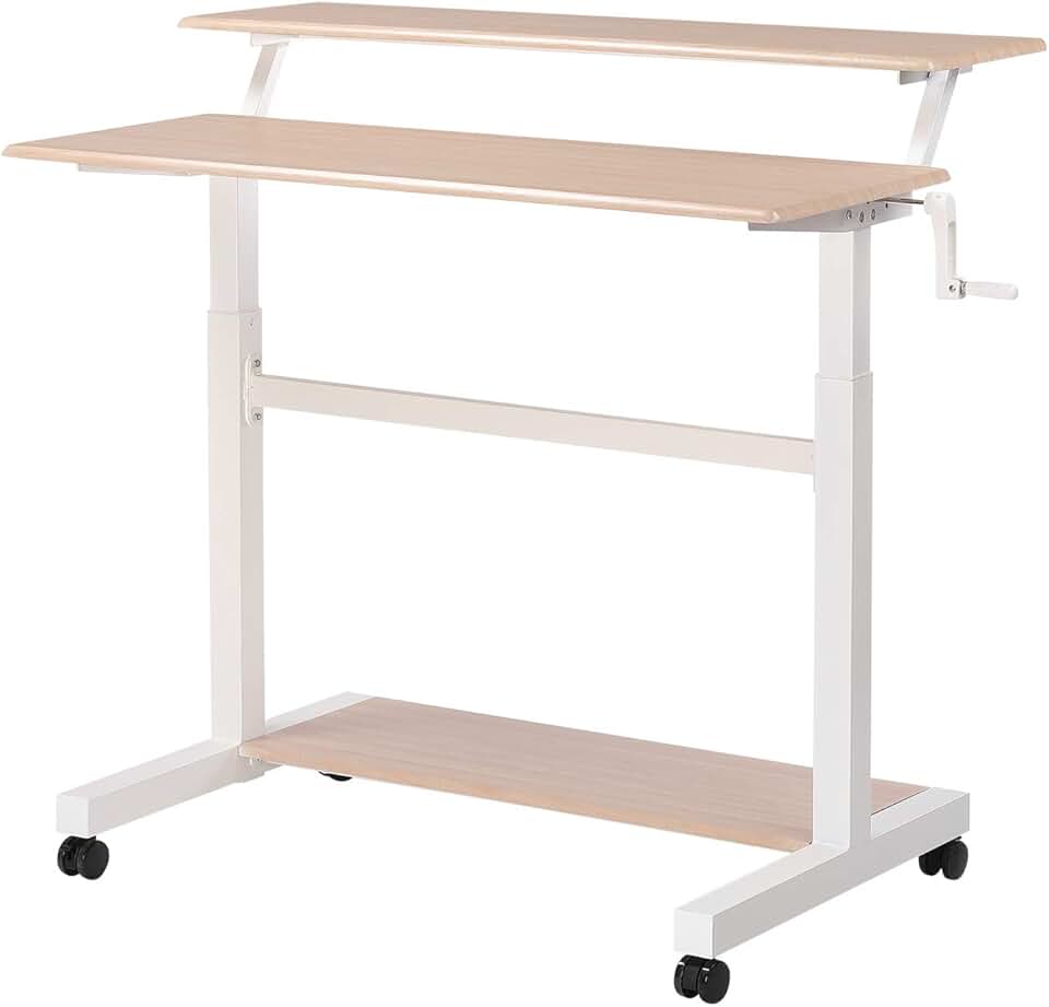 rolling desk adjustable height