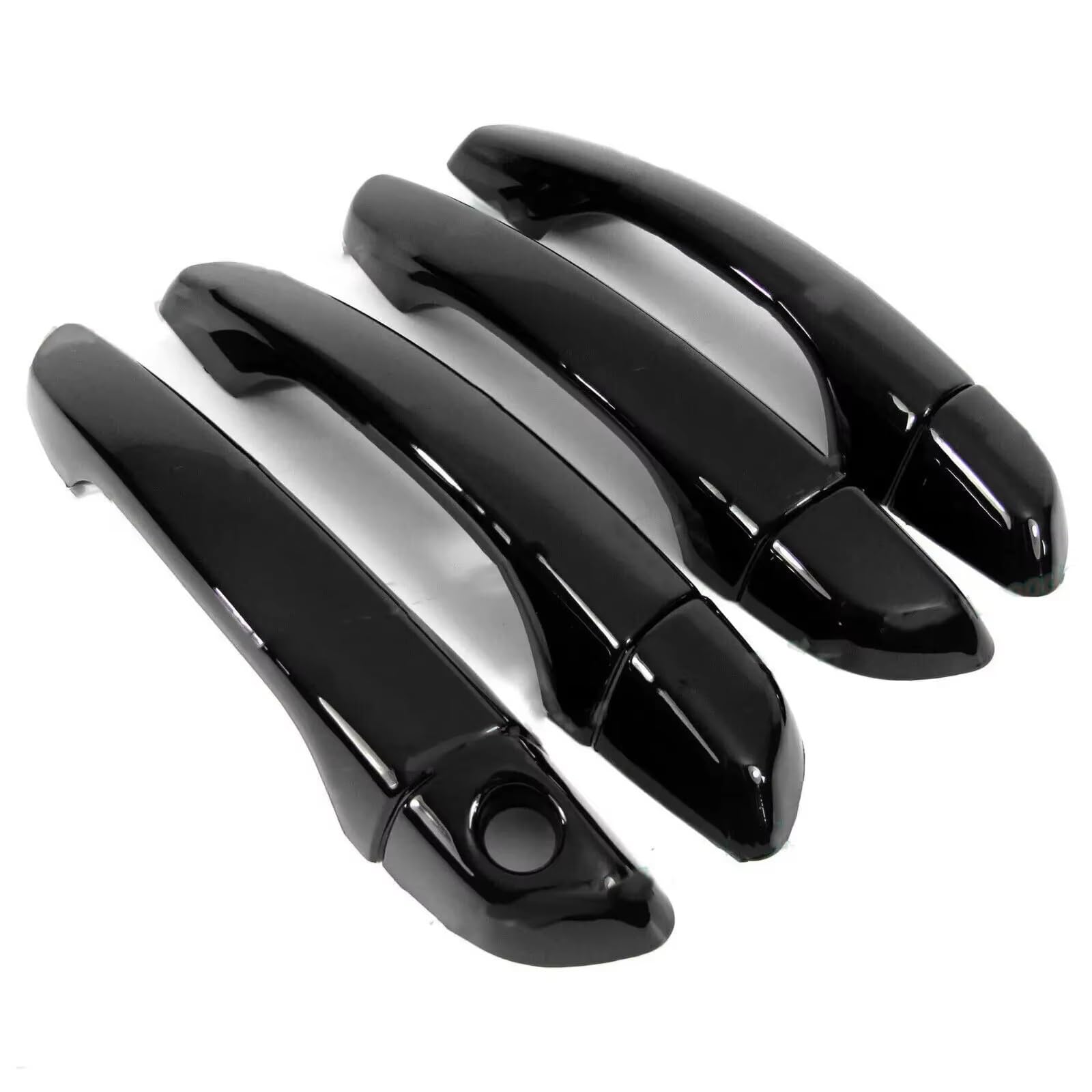 Qdzvalumv Normal Black Car Door Handles Cover Shell Compatible With For Elantra For Avante 2017-2020 Car Exterior Door Handle Cover Decoration Styling Accessories Set(Normal Black)