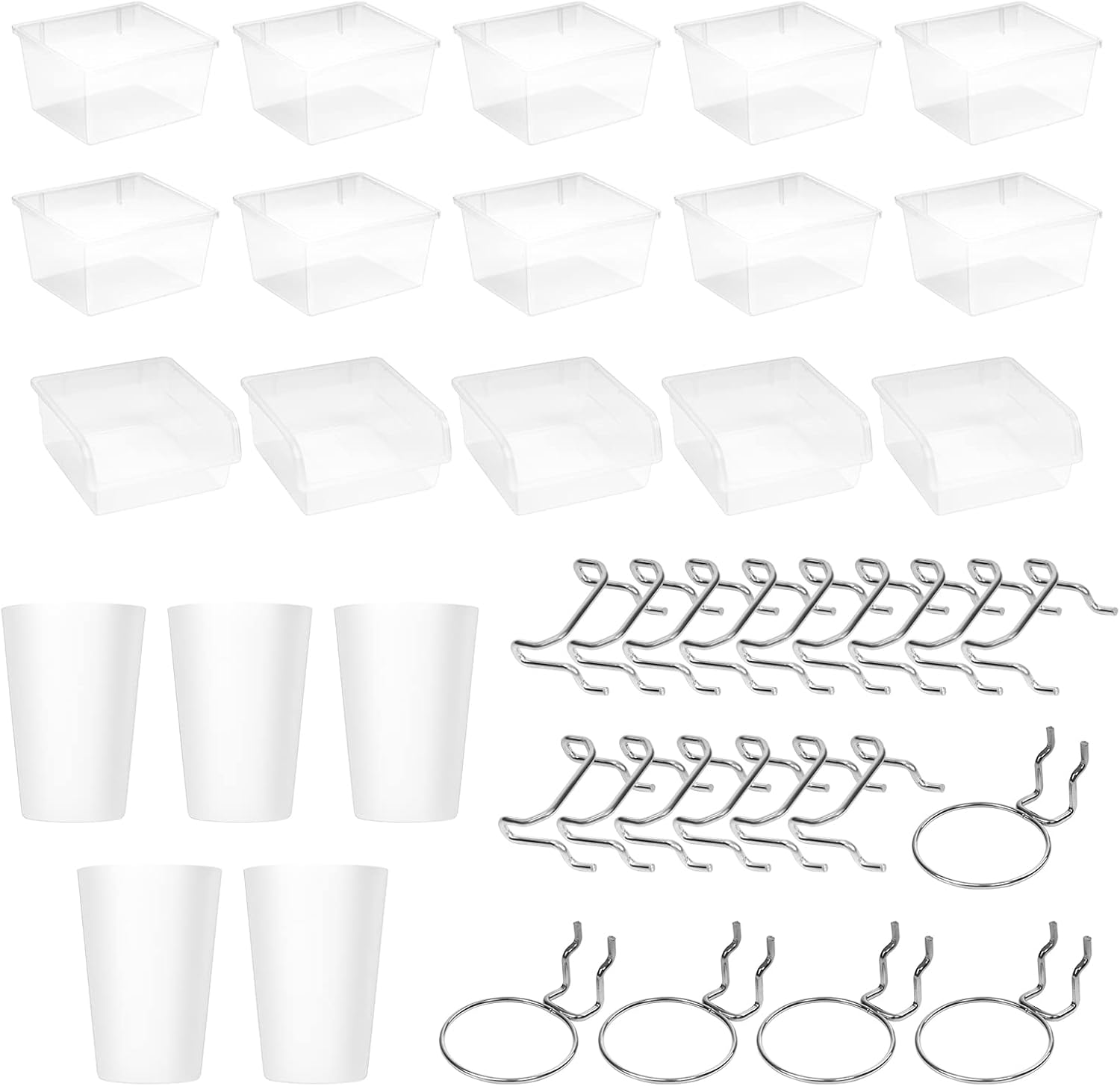 ZHAO Pegboard Bins Set Pegboard Cups Pegboard Wall