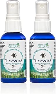 3 Moms Organics, TickWise 2oz Extra Strength Happy Campers 2-Pack - DEET- Free, Tick and Insect Repellent, Plant Based Essential Oils, All Natural Ingredients, Safe for Kids, Adults, Dogs & Horses