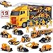 Produktbild BYONEBYE 19 in 1 Baufahrzeug Spielzeug, Konstruktionsfahrzeuge Autos und Bauarbeiter Bagger Fahrzeuge Baustelle LKW Spielzeugautos Truck Spielset Gabelstapler Geschenke für Kinder ab 3 Jahren