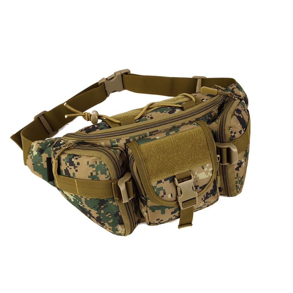 WLXW Borsa Arrampicata Tattica Borsa Campeggio Sistema Molle Borsa Cintura Impermeabile Tracolla Singola per Pesca Sport Ciclismo Softair Outdoor(JD)