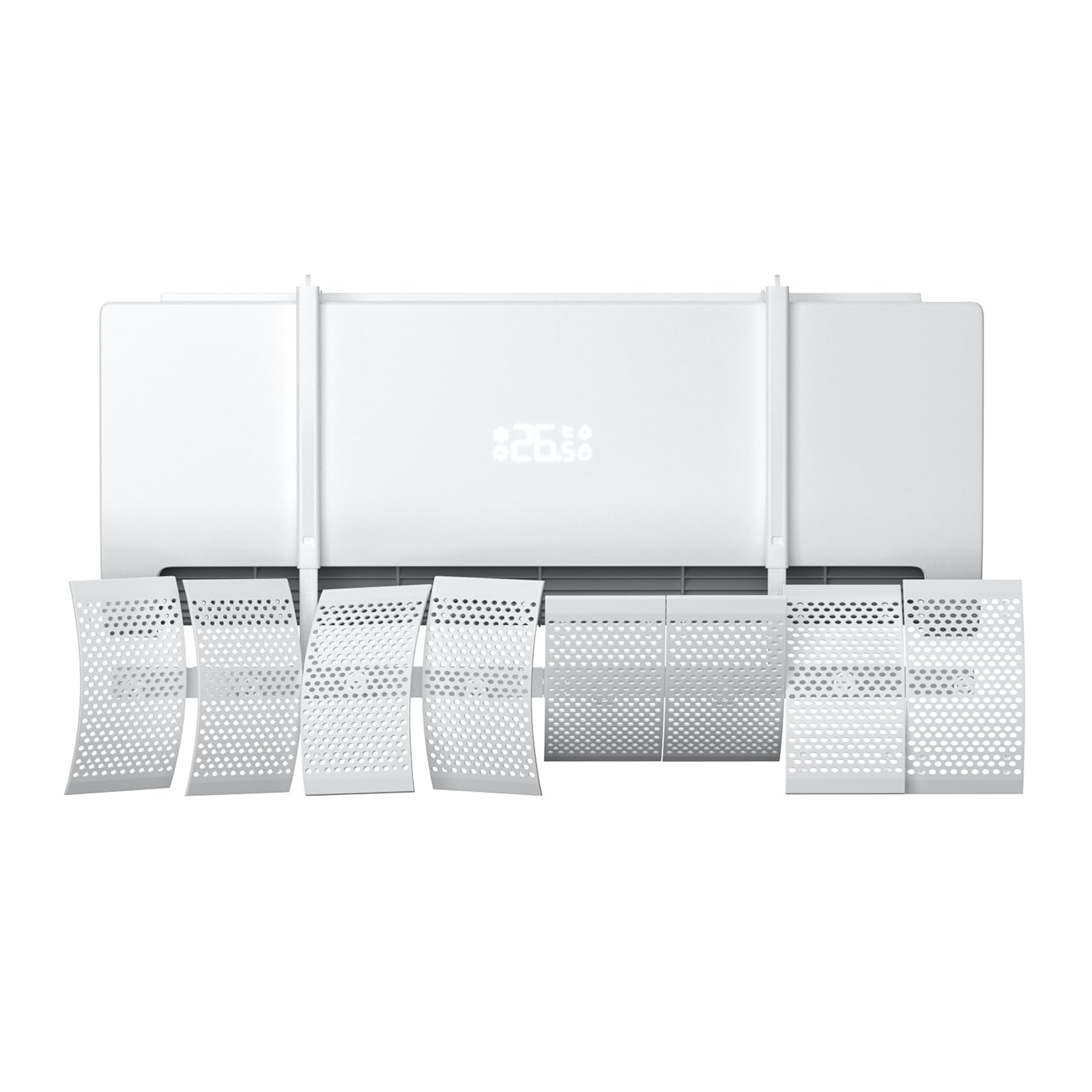 Adjustable AC Air Deflector, Conditioner Air Vent Deflector, Air Wing Air Cooled Baffle for Split Air Conditioners, Adjustable Wind Direction in 8 Directions