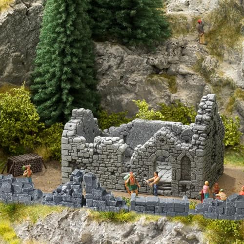 Warmtree Stone Wall Ruins for Terrain Sets, Miniature Terrain Building Tabletop Accessories, Diorama Supplies Train Landscape Railroad Scenery Military Layout Model War Gaming Terrain - Image 3