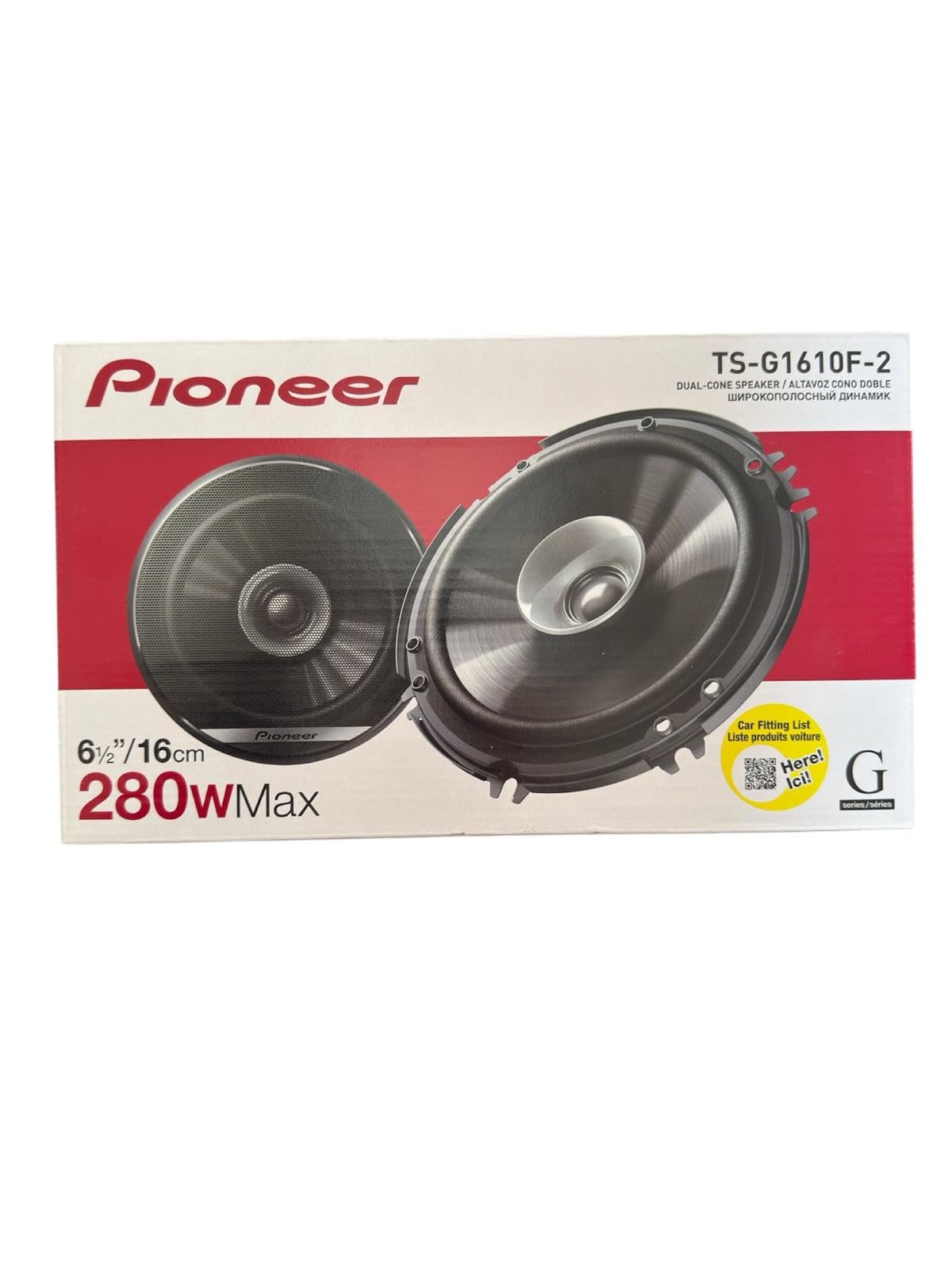 Pioneer TS-G1610F 16 cm (6.5") Çift Konili Oto Hoparlör Seti - 280W Maksimum Güç, Kristal Netliğinde Vokal ve Dayanıklı IMPP Koni (2 Adet)