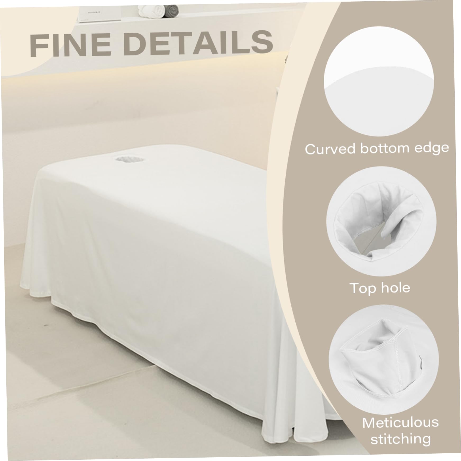 Sábana de masaje transpirable 114x71 cm con orificio para la cara, funda de mesa de masaje reutilizable lavable
