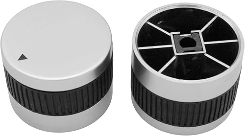 Miniatura 6 de MENSI Paquete de 2 pomos de repuesto para parrilla de gas propano OD de 1.969 in con interruptor de control de temperatura de plástico ABS cromado