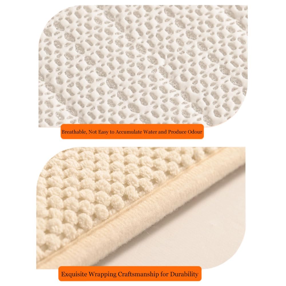 Haoh Tapis de Bain 50 x 80cm Tapis de Salle de Bain Super Absorbant en