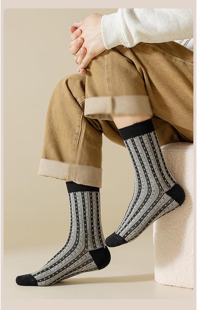 Chaussettes Basses 5 Paires de Chaussettes Automne et Hiver Chaussettes en Coton Chaussettes pour Hommes Chaussettes Hautes Chaussettes Confortables Chaussettes Respirantes Coupe Confortable