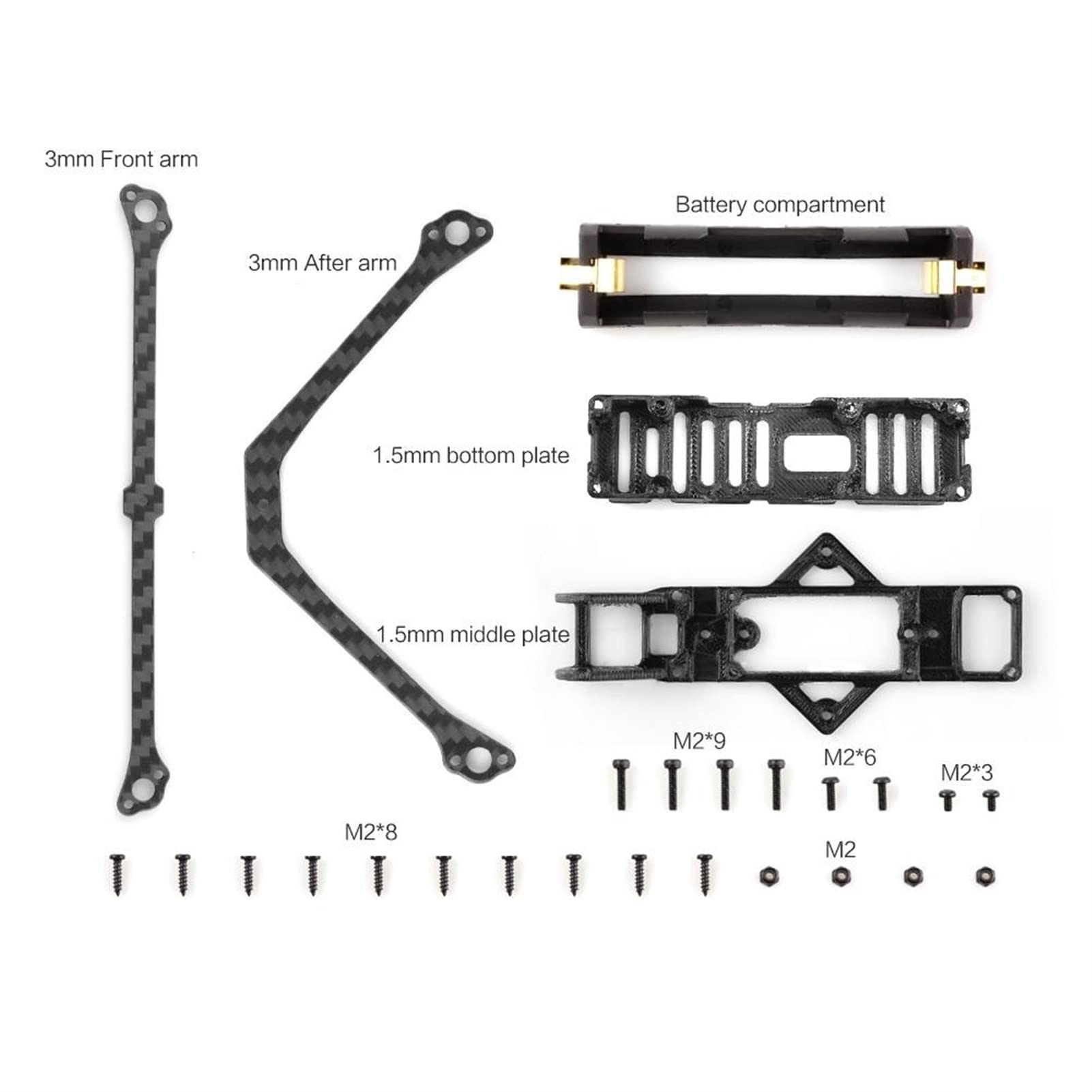 Nadające się do REKONFPV 3K. Włókno węglowe 23g 140mm Petg. Baza Rekon 3 3inch Nano Długa zasięg FPV. Wyścigowy zestaw ramki Drone 130 * 125mm