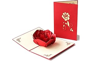 Valentine's Day Card Gift for Her: Anniversary Pop Up Card with Envelope