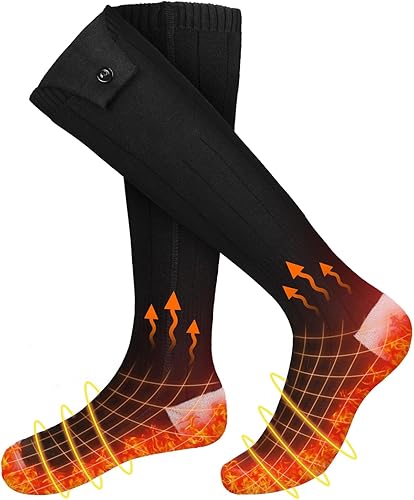 Calcetines con calefacción, calcetines eléctricos calentados para hombres y mujeres, batería recargable, calientan hasta 8 horas, calcetines
