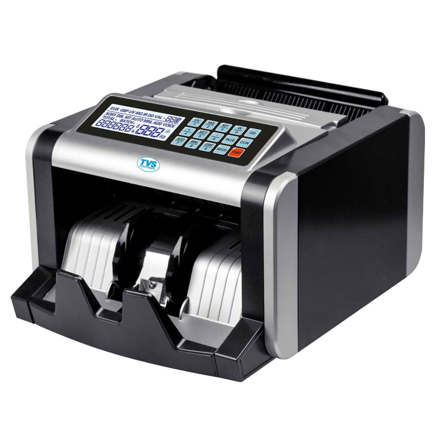 TVS ELECTRONICS CC-232 Classic + Cash Counting Machine | Super Fast Currency Counter at 1000 Notes/Min | Automatic Start, Stop & Clear | UV, MG, MT, IR Sensors for Fake Currency Detection