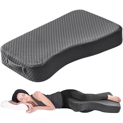 Leg Pillow for Side Sleepers, Memory Foam Knee Pillow for Side Sleeping, Leg Elevat...