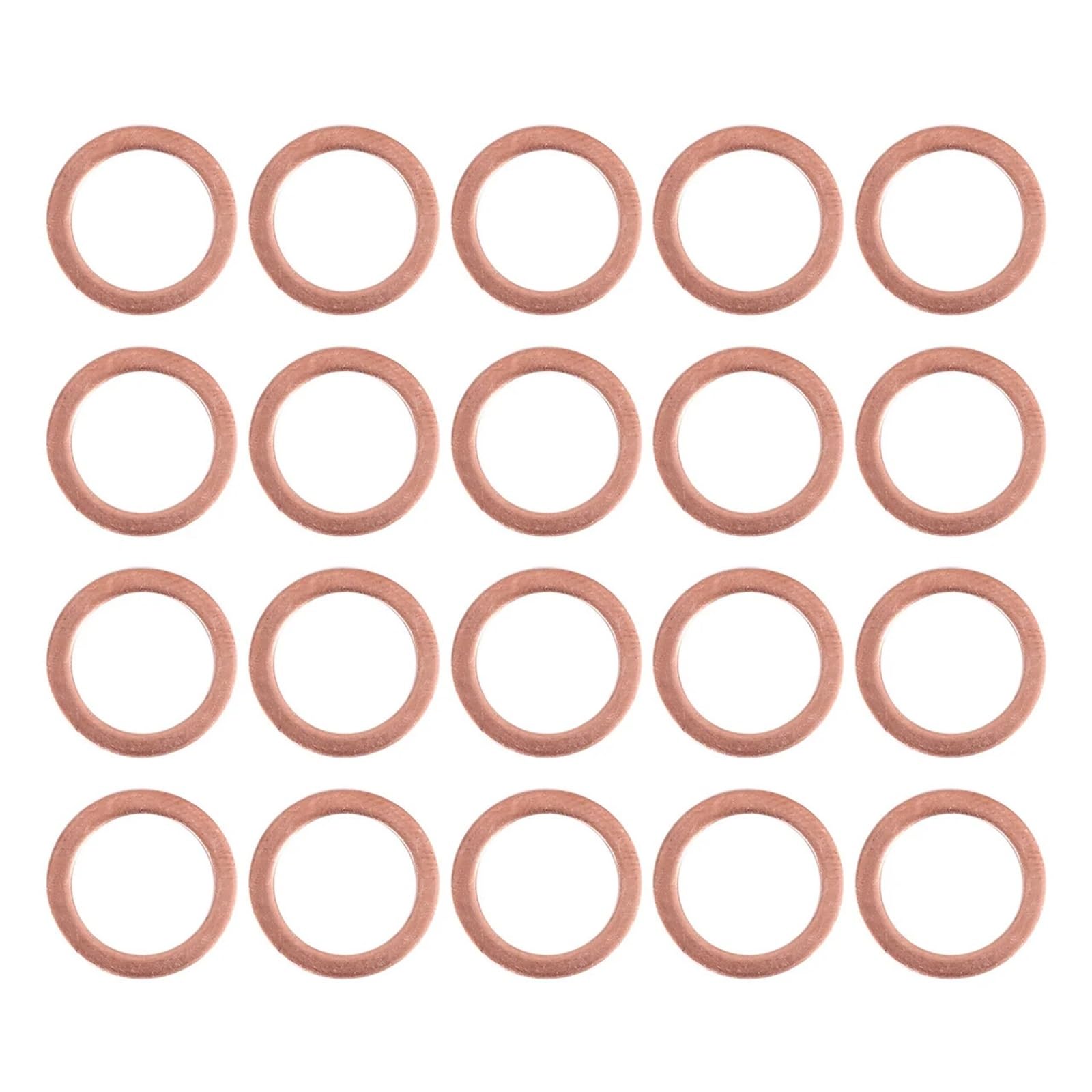 Podkładki mosiężne, podkładki płaskie, 20 szt. 10mm x 14mm x 1mm miedziana podkładka uszczelka dystansowa