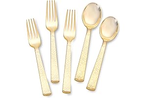 Sparkling KIRE Gold Spoons and Forks Set of 400