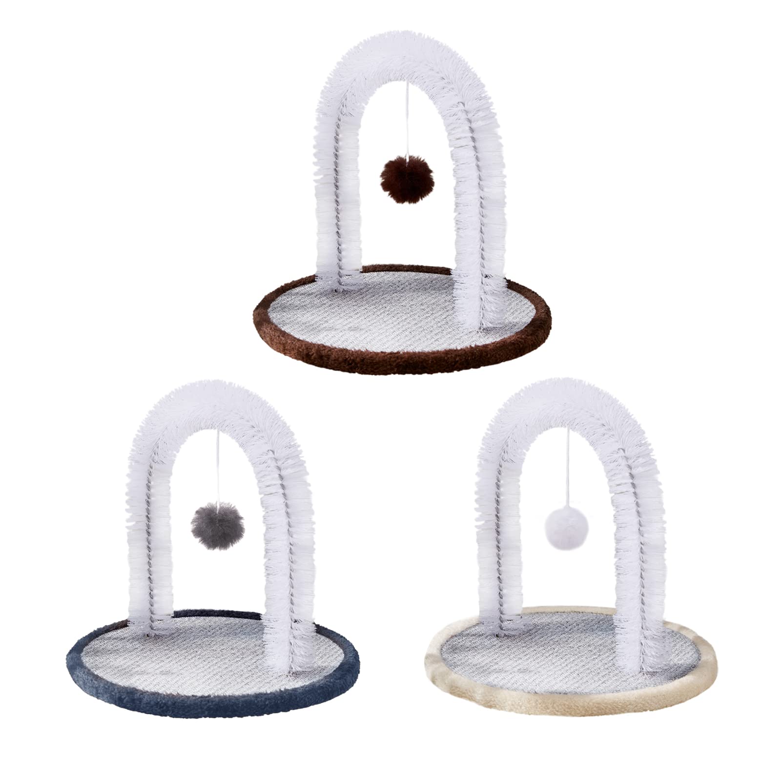 Toiletteur d'arche pour chat, gratte-dos, brosse à poils de visage, masser doucement votre chat, brosse et masseur durable pour chatons à chats