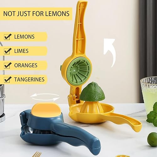 Miniatura 7 de Exprimidor de limón manual multifuncional, exprimidor de frutas, exprimidor de cítricos y limones, exprimidor de clip de limón pequeño para el