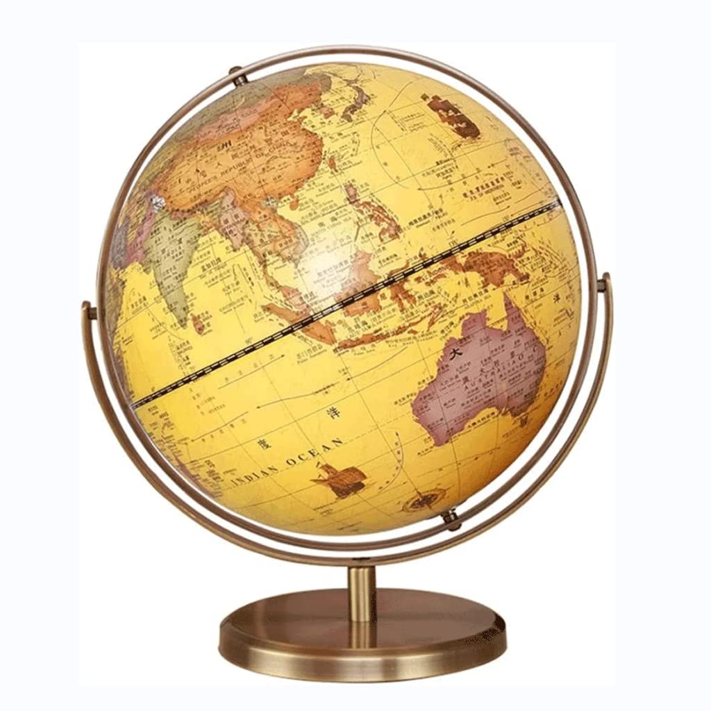 Gpdnbieu 23Cm 720° Rotating Glowing Globe With Metal Base Adult Kids Suitable For Desk, Office Clear Text Marking(23Cm)