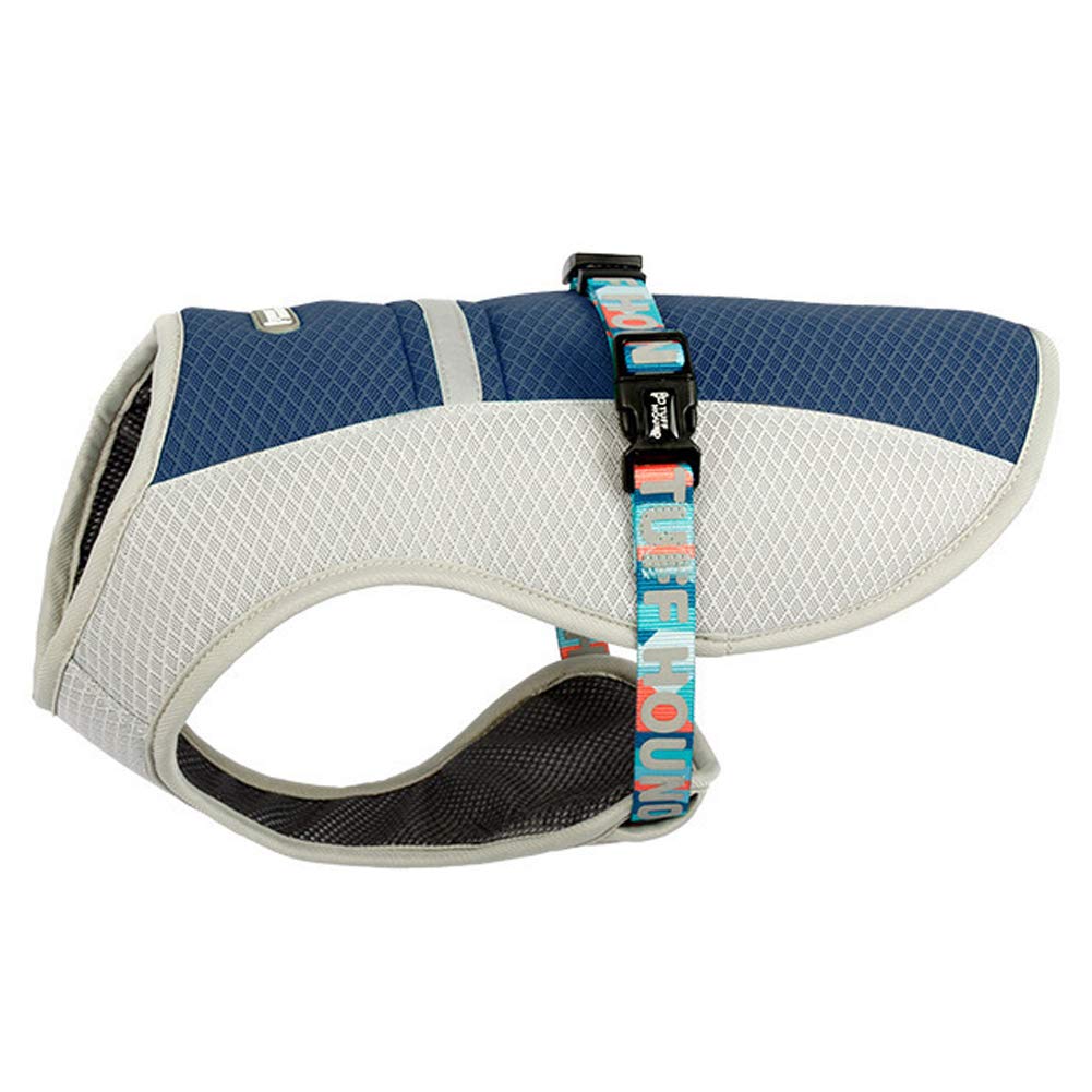 Gilet rinfrescante Riflettente per Cani, Cappotto rinfrescante per Cani Regolabile Imbracatura per Cani Leggera e Traspirante Giacca Estiva per la Caccia Formazione Campeggio,Blu,L