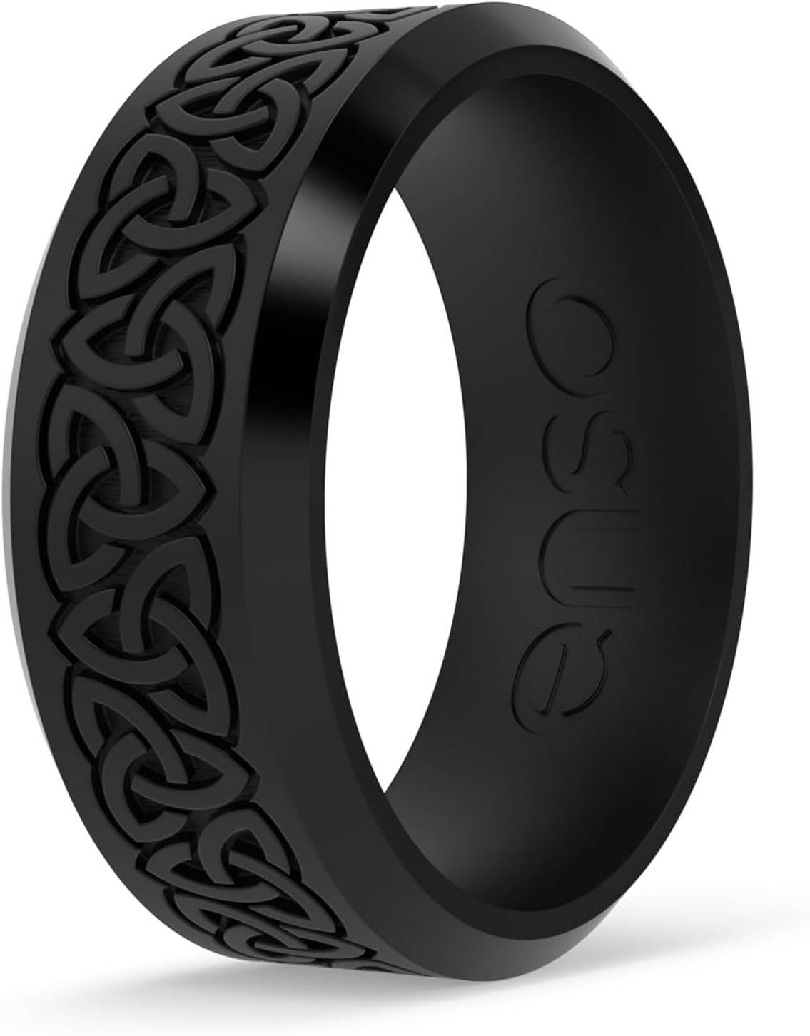 Enso Rings Etched Celtic Collection Silicone Ring - Comfortable and Flexible Design
