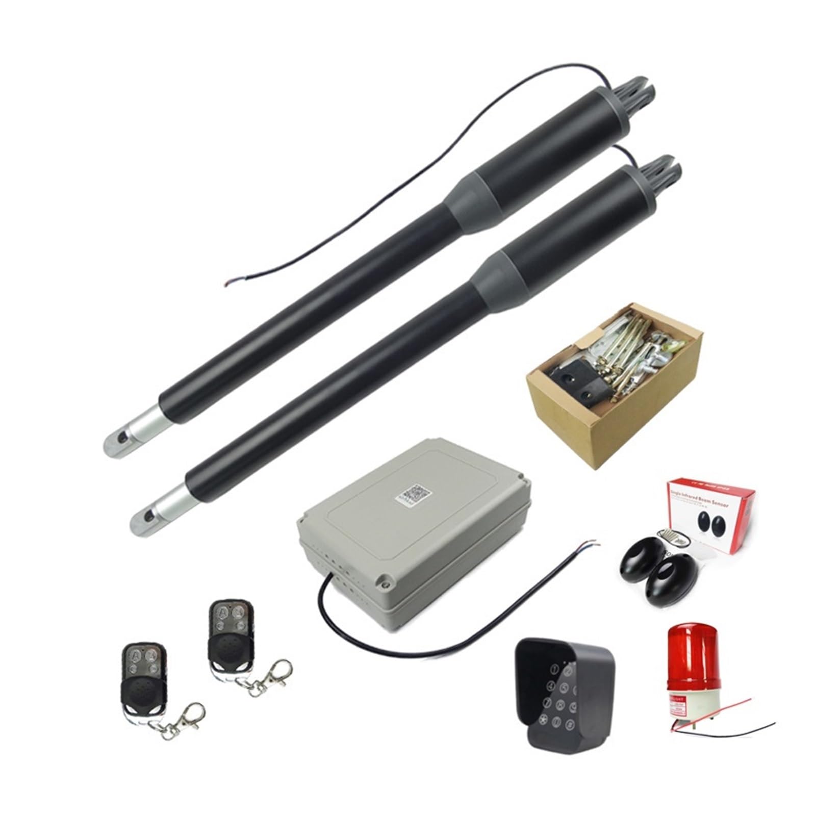Automatic Gate Opener, 200 Kgs Solar Engine Motor System Automatic Door AC220V/AC110V Swing Gate Driver Actuator Suit Gates Opener(KIT7)