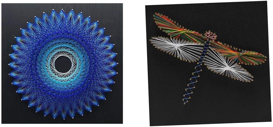 B Baosity 2 Sets DIY Birds Nest & Dragonfly String Art Kits For Kids Adults Crafts