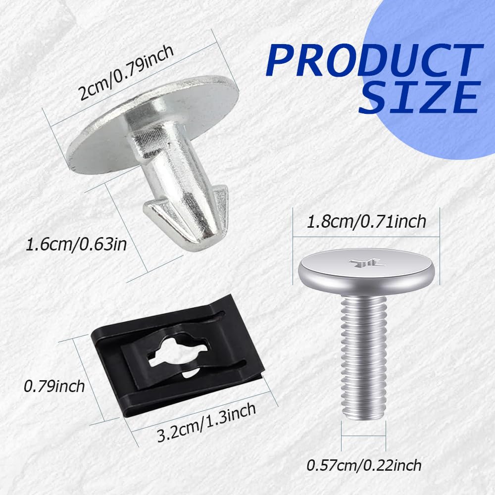 14PCS Engine Lower Cover Pin Screws, Premium Radiator Cover and Access Clips, 90674-TY2-A01 90105-TBA-A00 Engine Splash Guards Compatible with Honda Accord Civic CR-V