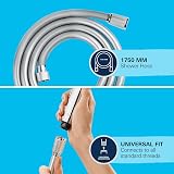 GROHE VitalioFlex Comfort TwistStop - Smooth Shower Hose 1.75 m, (Tensile Strength 50 kg, Pressure Resistance Up to 5 Bar, Heat Resistance 70°C, Universal Connection G 1/2'' x 1/2''), Chrome, 28745002 - 5