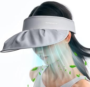 Cooler Fan hat Embedded Visor Hat, 3Level Adjustable, UV Protect50+ Sun Cap for Golf, Tennis, Outdoor Sports
