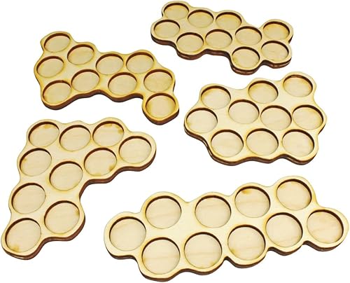 LITKO Horde Tray  Bases circulares de 0.787 in  Bandeja de movimiento  Compatible con Warhammer, Age of Sigmar, Bolt Action (bandeja Horde de 10