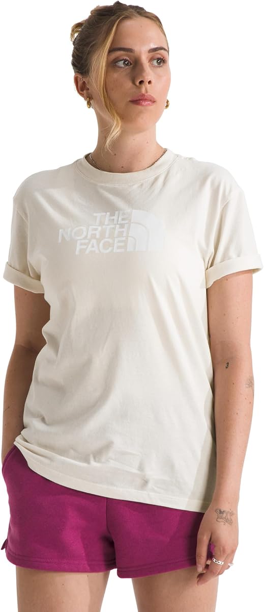 THE NORTH FACE Women's Evolution Short Sleeve Half Dome Tee | Everyday Cotton Shirt With a Logo Graphic