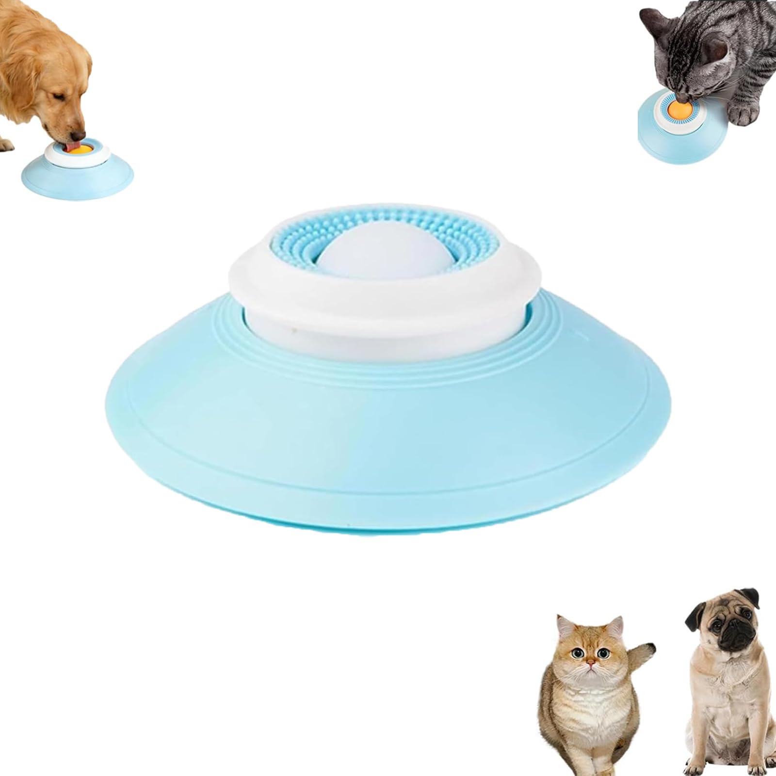 Licksphere for Anxious Dogs, Dog Lick Sphere, Dog Licking Bowl, Non-slip Licking Bowl for Cat Dog Calming & Anxieties Relief (White)