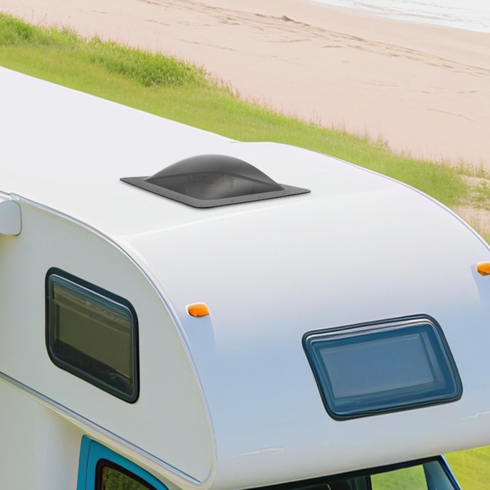 Reemplazo de Tragaluz para Vehículos Recreativos, Cúpula Duradera a Prueba de Fugas de 18x18 Pulgadas para Remolques y Autocaravanas, Material de Policarbonato