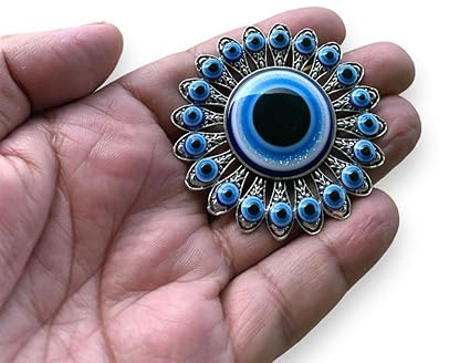BLUE BEADS Home & Decor Magnets Sun DesignTurkish Evil Eye Fridge Magnet Refrigerator Sticker - Sign of Good Luck & Protection Unique Trending Items Home and Office Decorative Things & Car Accessories